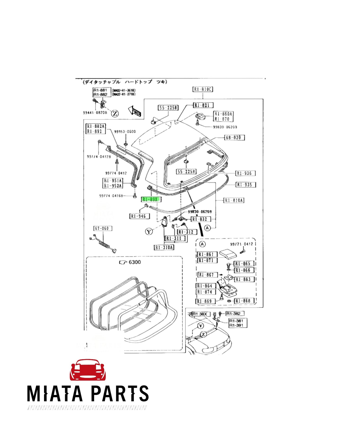 MX5 NA/NB Hardtop Weatherstrip Seal (New) (Genuine)