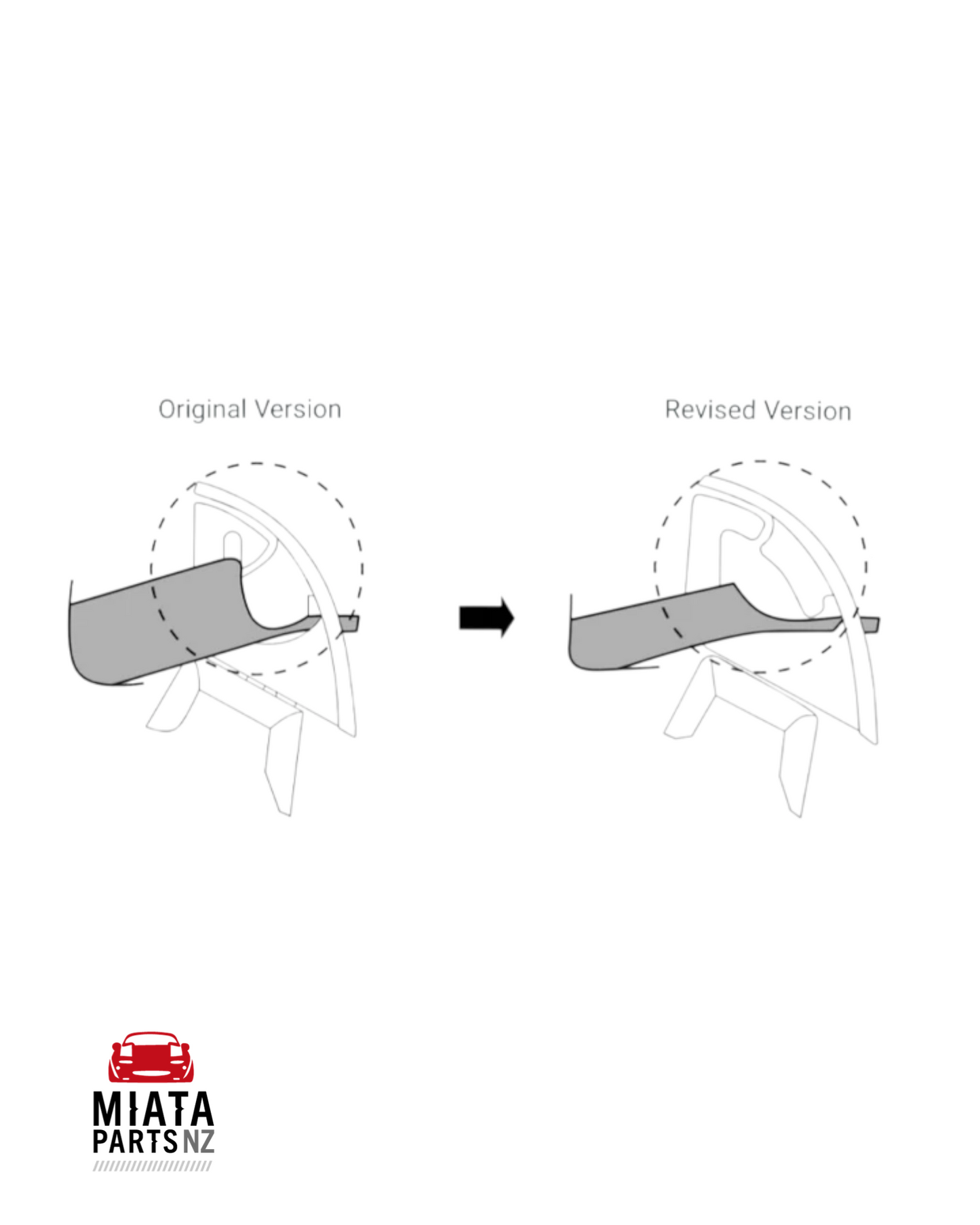MX5 NC Seatbelt Guide Revised (New) (Genuine)