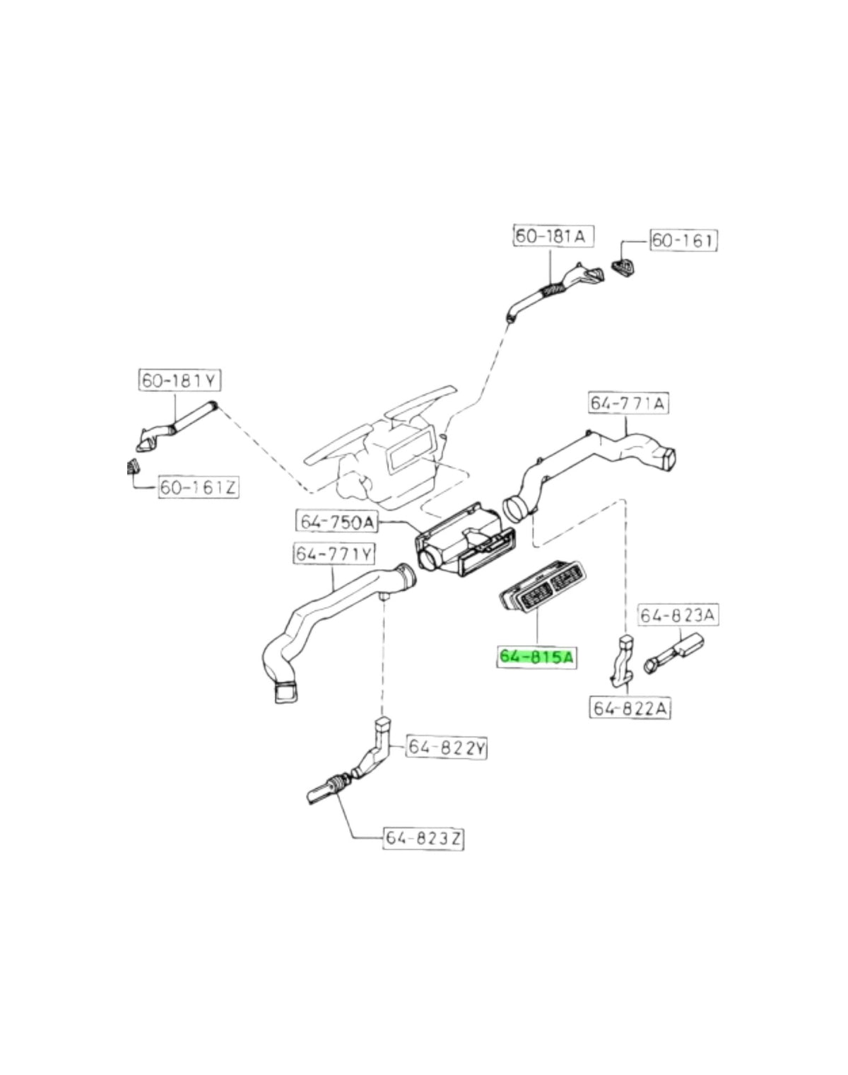 RX7 FC Centre Dash Vent (New) (Genuine)