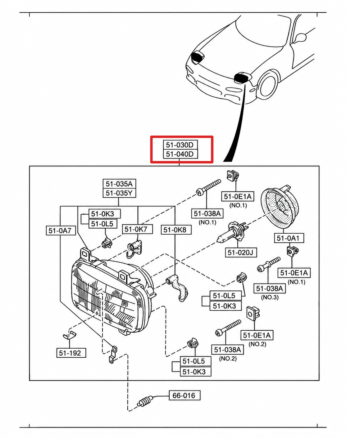 RX7 FD Headlight Assembly (New) (Genuine)