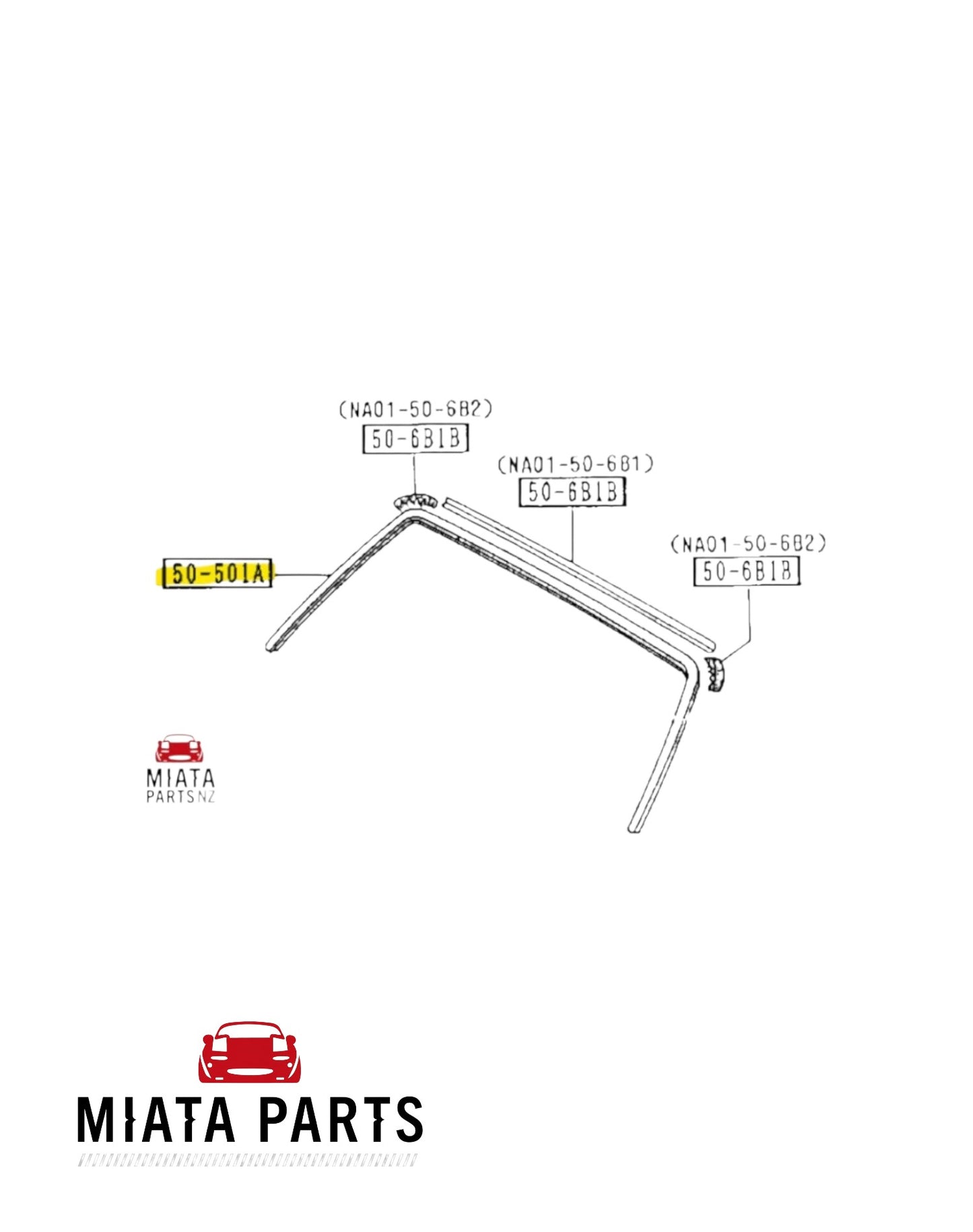 MX5 NB Windshield Install Rubber Seal (Used)