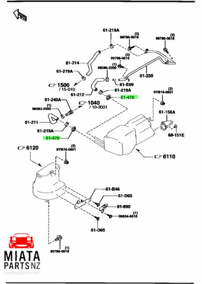 MX5 NA Heater Hose Grommet