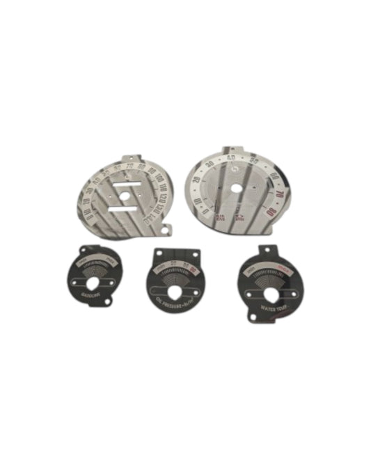 Classic Black Mirror Stainless Steel Gauge Faces NA