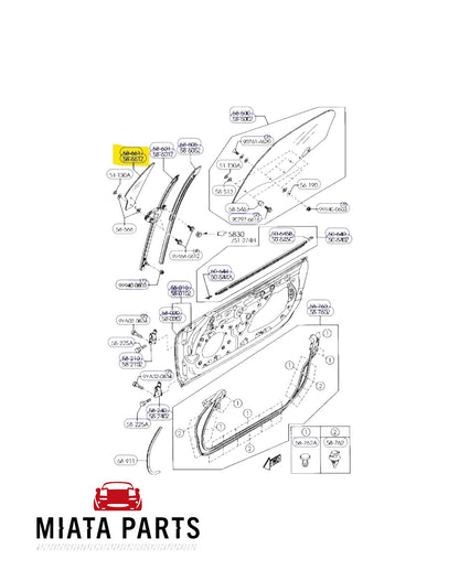 MX5 NC Quarter Glass (Used)