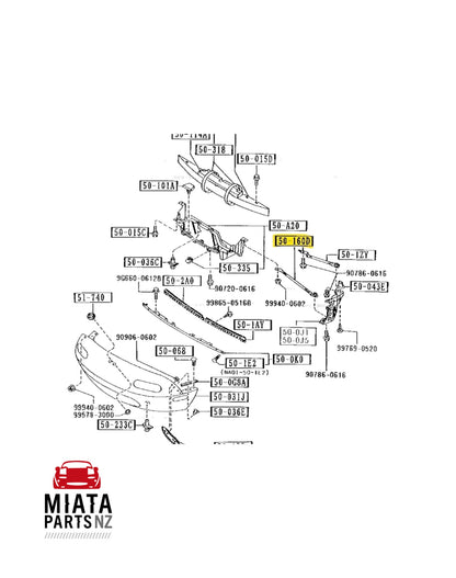 MX5 NA Front Bumper Lower Support Rod (New) (Aftermarket)