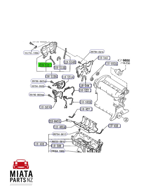 MX5 NA Upper Plastic Timing Cover Gaskets (New) (Genuine)