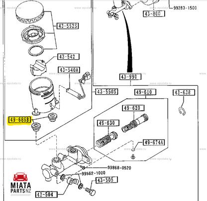 MX5 NA Brake Master Cylinder Seal (Genuine)