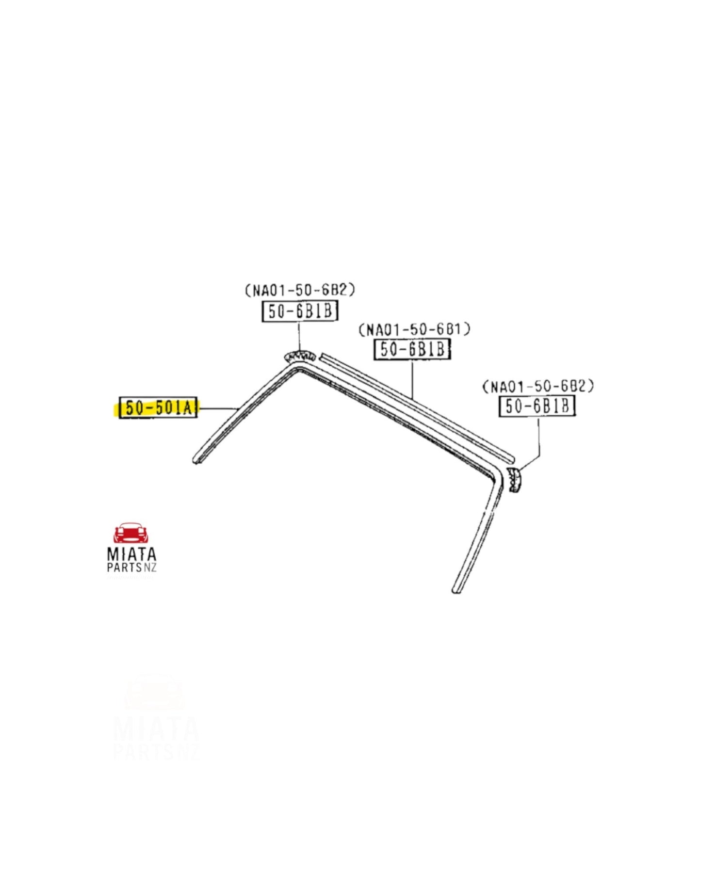 MX5 NA Windshield Install Rubber Seal (New) (Genuine)