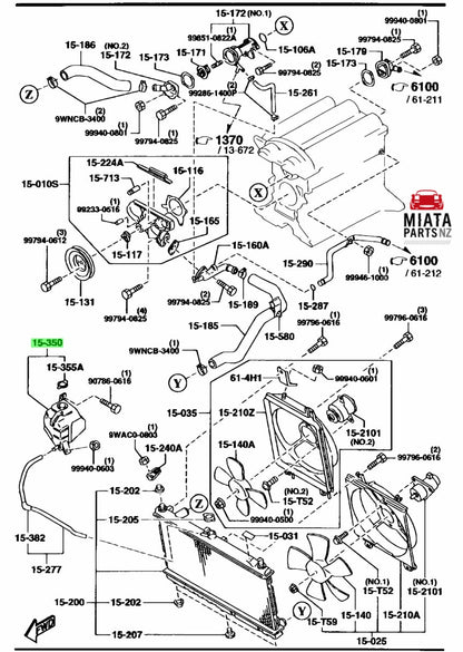 MX5 NB Radiator Overflow Bottle (New) (Genuine)