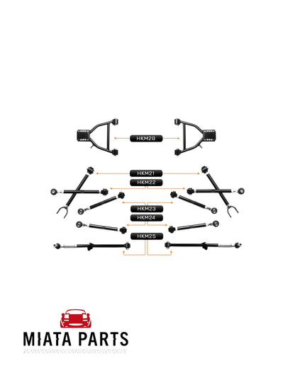 MX5 NC - Front & Rear V2 PRO Arm Kit