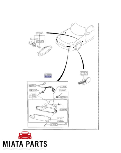 RX7 FD Front Bumper Indicator (New) (Genuine)