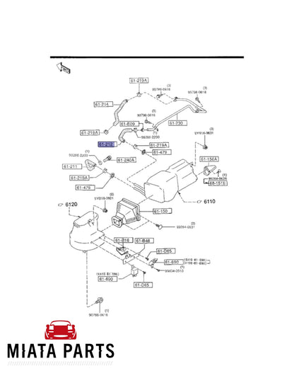 RX7 FD Heater Hose #2 (New) (Genuine)