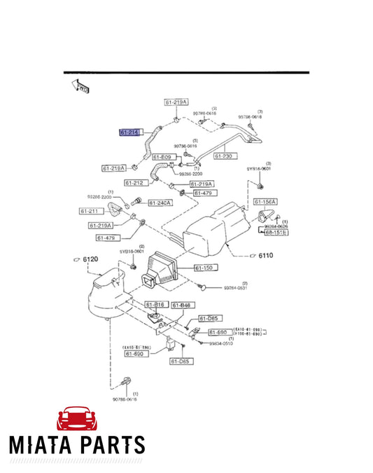 RX7 FD Heater Hose #4 (New) (Genuine)