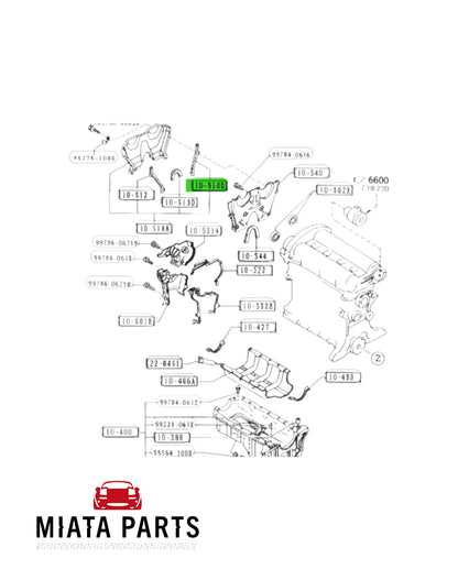 Miata Parts NZ genuine Mazda MX5 NA upper plastic timing cover gasket for 1989-1997 models.