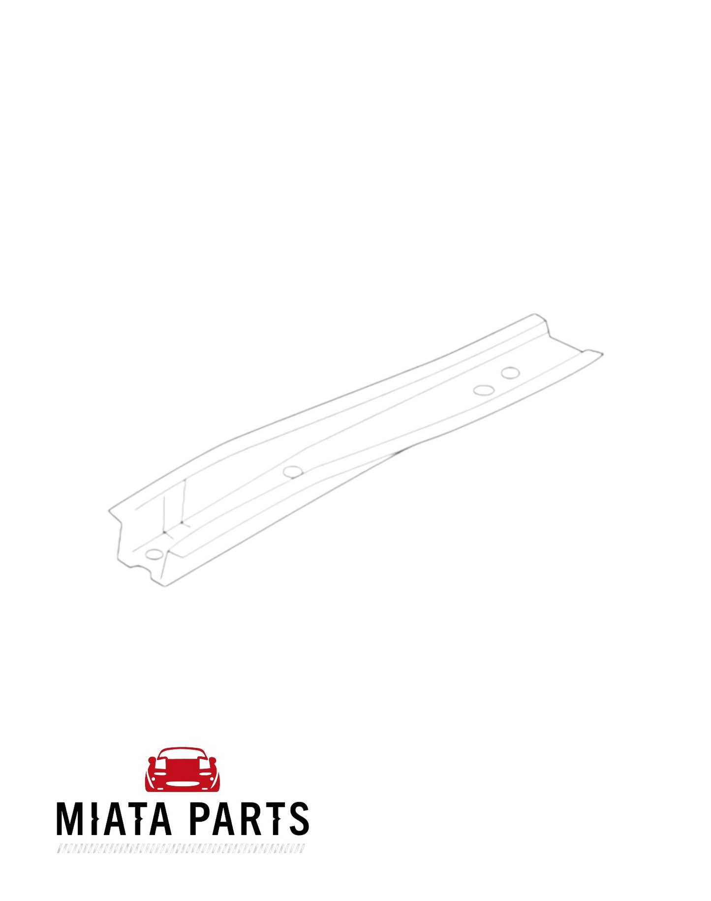 Genuine Mazda MX5 NC front right hand underbody brace rail from Miata Parts NZ, part number NE5153661F.